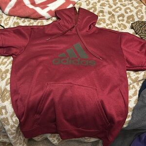 Dark red/maroon Adidas hoodie